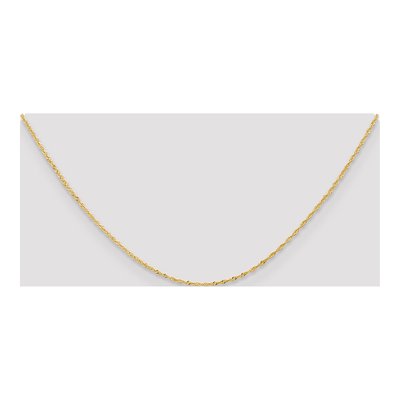 14K Yellow Gold 1mm Singapore Chain – view 5