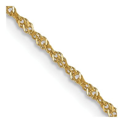 14K Yellow Gold 1mm Singapore Chain