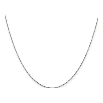 14K White Gold 0.5mm Box Link Chain – view 2