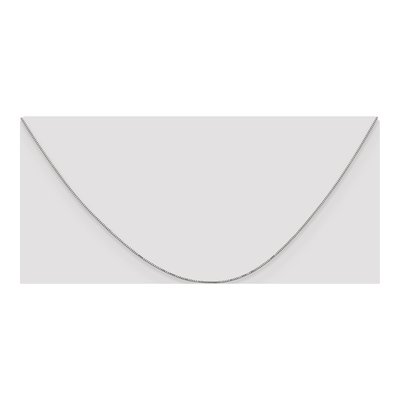 14K White Gold 0.5mm Box Link Chain – view 4