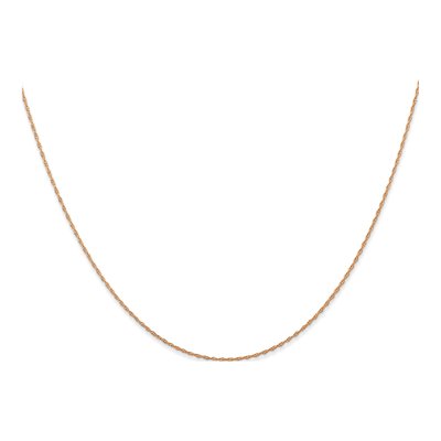 14K Rose Gold 0.5mm Cable Rope Chain – view 3