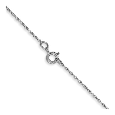 14K White Gold 0.5mm Cable Rope Chain – view 5