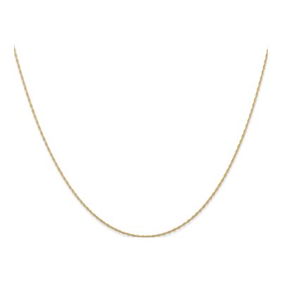 14K Yellow Gold 0.5mm Cable Rope Chain – view 3