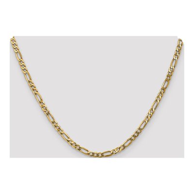 14K Yellow Gold 4mm Flat Figaro Chain – view 6
