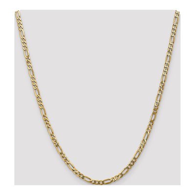 14K Yellow Gold 4mm Flat Figaro Chain – view 5