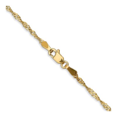 14K Yellow Gold 1.6mm Singapore Chain – view 4