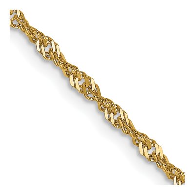 14K Yellow Gold 1.6mm Singapore Chain