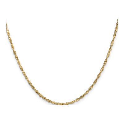 14K Yellow Gold 1.6mm 24-Inch Singapore Chain – view 3