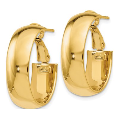 14K Yellow Gold Hoop Earrings – view 3