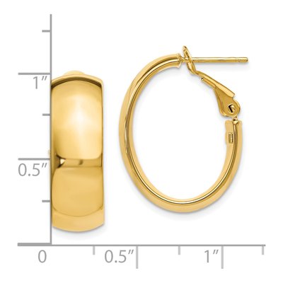 14K Yellow Gold Hoop Earrings – view 5