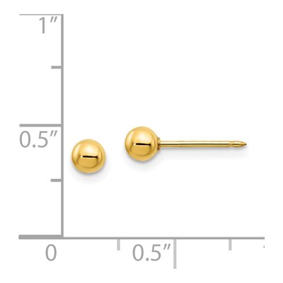14K Yellow Gold Ball Stud Earrings – view 4