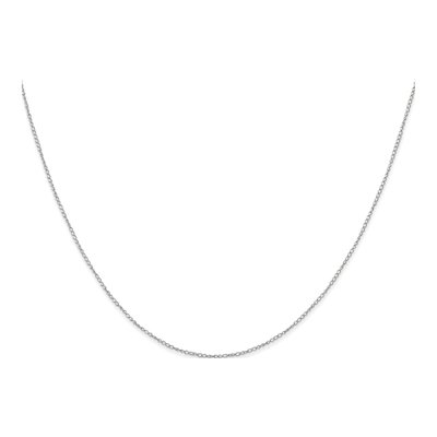14K White Gold 0.42mm Curb Chain – view 3