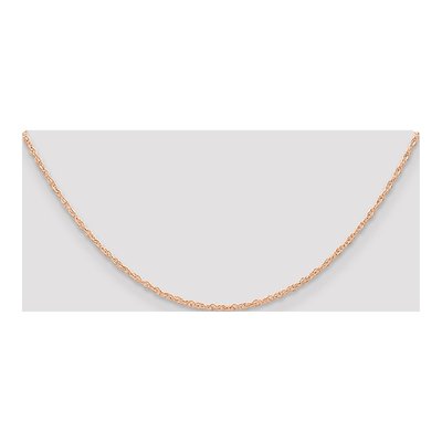 14K Rose Gold 0.6mm Cable Rope Chain – view 5