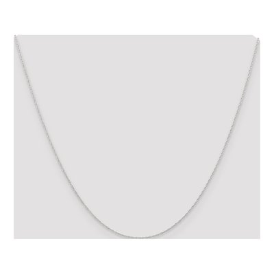 14K White Gold 0.6mm Cable Rope Chain – view 5