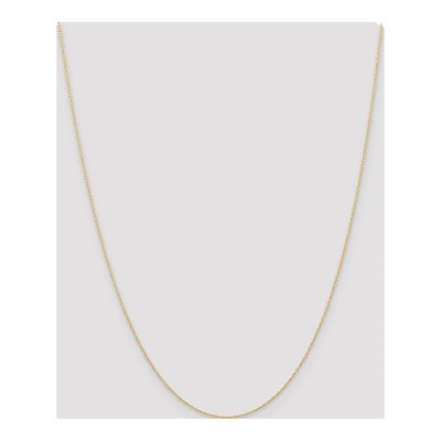14K Yellow Gold 0.6mm Cable Rope Chain – view 6