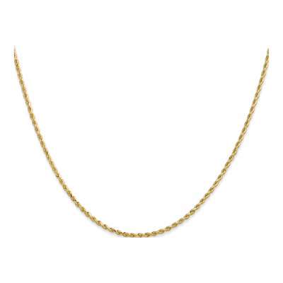 14K Yellow Gold 1.5mm Diamond-Cut Rope Chain – view 4