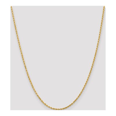 14K Yellow Gold 2mm Diamond-Cut Rope Chain – view 5