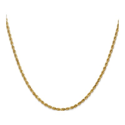 14K Yellow Gold 2.5mm Diamond-Cut Rope Chain – view 3