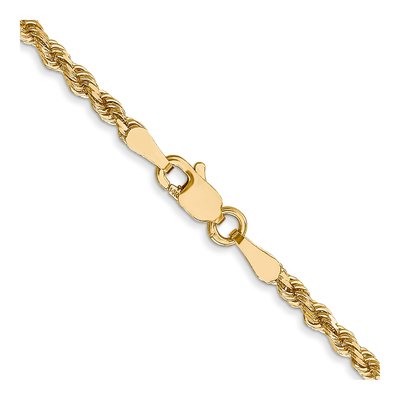 14K Yellow Gold 2.5mm Diamond-Cut Rope Chain – view 4