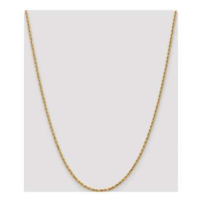 14K Yellow Gold 2.5mm Diamond-Cut Rope Chain – view 5