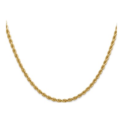 14K Yellow Gold 2.75mm Diamond-Cut Rope Chain – view 3