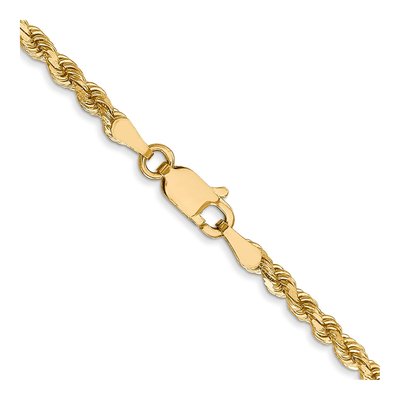 14K Yellow Gold 2.75mm Diamond-Cut Rope Chain – view 4