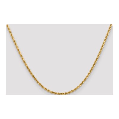 14K Yellow Gold 2.75mm Diamond-Cut Rope Chain – view 5
