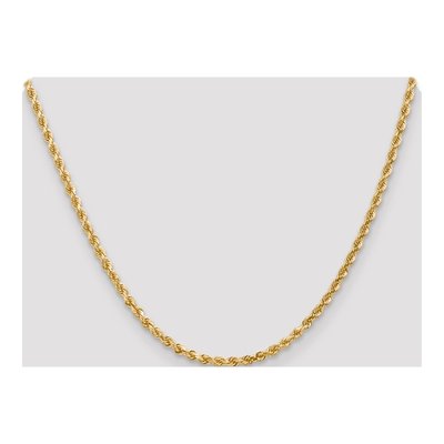 14K Yellow Gold 3mm Diamond-Cut Rope Chain – view 5