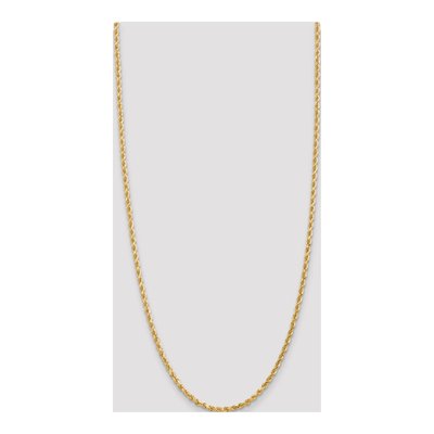 14K Yellow Gold 3mm Diamond-Cut Rope Chain – view 5