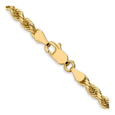 14K Yellow Gold 3.5mm Diamond-Cut Rope Chain – view 5