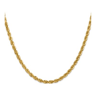 14K Yellow Gold 4mm Diamond-Cut Rope Chain – view 3
