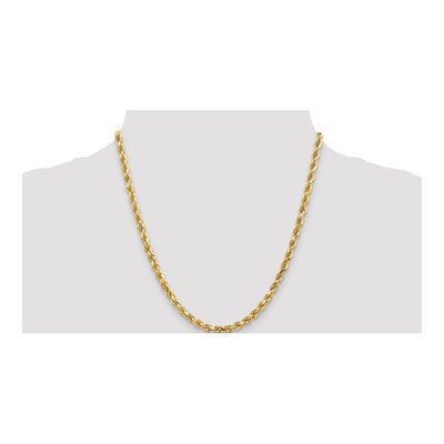 14K Yellow Gold 4.5mm Diamond-Cut Rope Chain – view 6