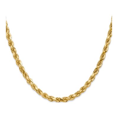 14K Yellow Gold 4.5mm Diamond-Cut Rope Chain – view 4