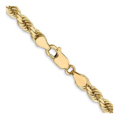 14K Yellow Gold 4.5mm Diamond-Cut Rope Chain – view 5
