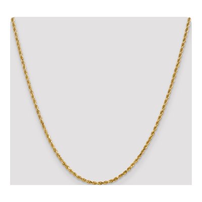 14K Yellow Gold 2.5mm Diamond-Cut Quadruple Rope Chain – view 5