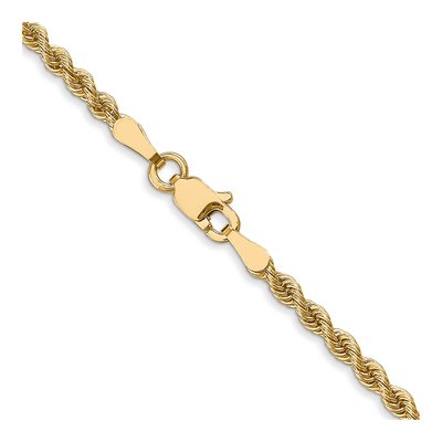 14K Yellow Gold 2.5mm Diamond-Cut Rope Chain – view 4