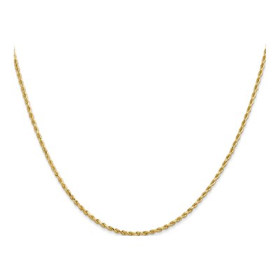 14K Yellow Gold 1.3mm Diamond-Cut Quadruple Rope Chain – view 3
