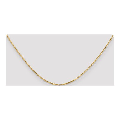 14K Yellow Gold 1.3mm Diamond-Cut Quadruple Rope Chain – view 5