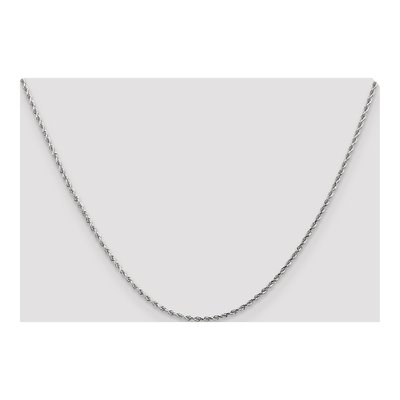 14K White Gold 1.75mm Diamond-Cut Rope Chain – view 5