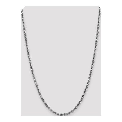 14K White Gold 4mm Diamond-Cut Rope Chain – view 4