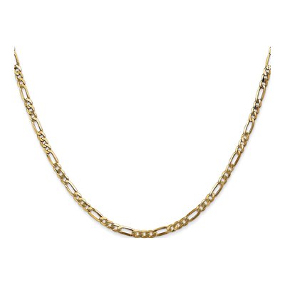 14K Yellow Gold 2.75mm Flat Figaro Chain – view 4