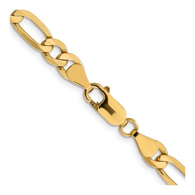 14K Yellow Gold 6mm Flat Figaro Chain – view 3
