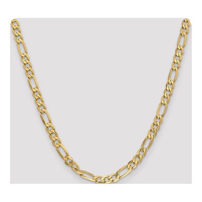 14K Yellow Gold 6mm Flat Figaro Chain – view 4