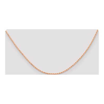 14K Rose Gold 1.5mm Diamond-Cut 16-inch Rope Chain – view 6