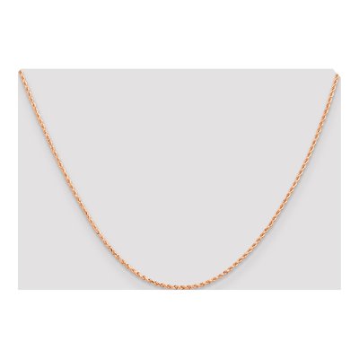 14K Rose Gold 1.5mm Diamond-Cut Rope Chain – view 6