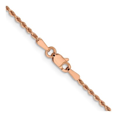 14K Rose Gold 1.5mm Diamond-Cut Rope Chain – view 4