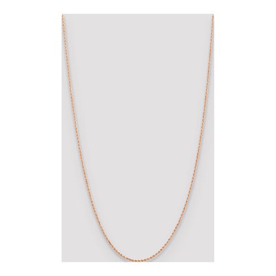 14K Rose Gold 1.5mm Diamond-Cut Rope Chain – view 5