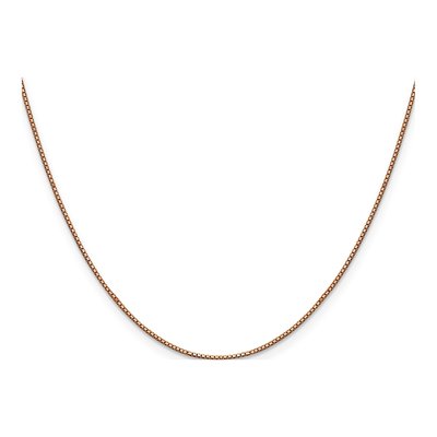 14K Rose Gold 0.8mm 8mm Box Chain – view 3