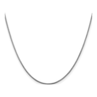 14K White Gold 1.2mm Box Chain – view 3
