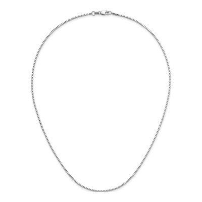 14K White Gold 1.2mm Box Chain – view 6
